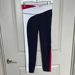 GAP Colorblock Leggings Navy, White and Red